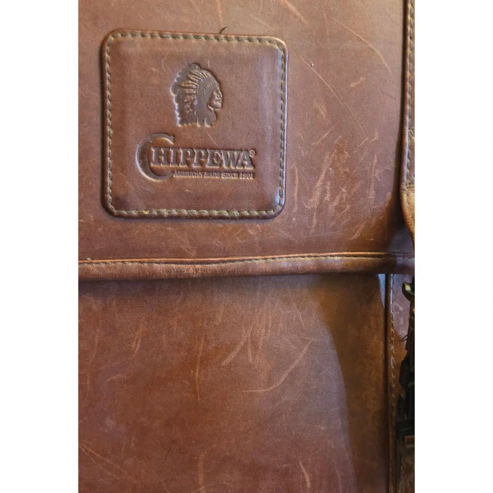 Chippewa Briefcase‎ Attache Leather Top Handle Shoulder Strap Expandable Vintage